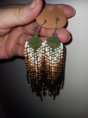 Forest Gold Statement Earrings 🌿✨